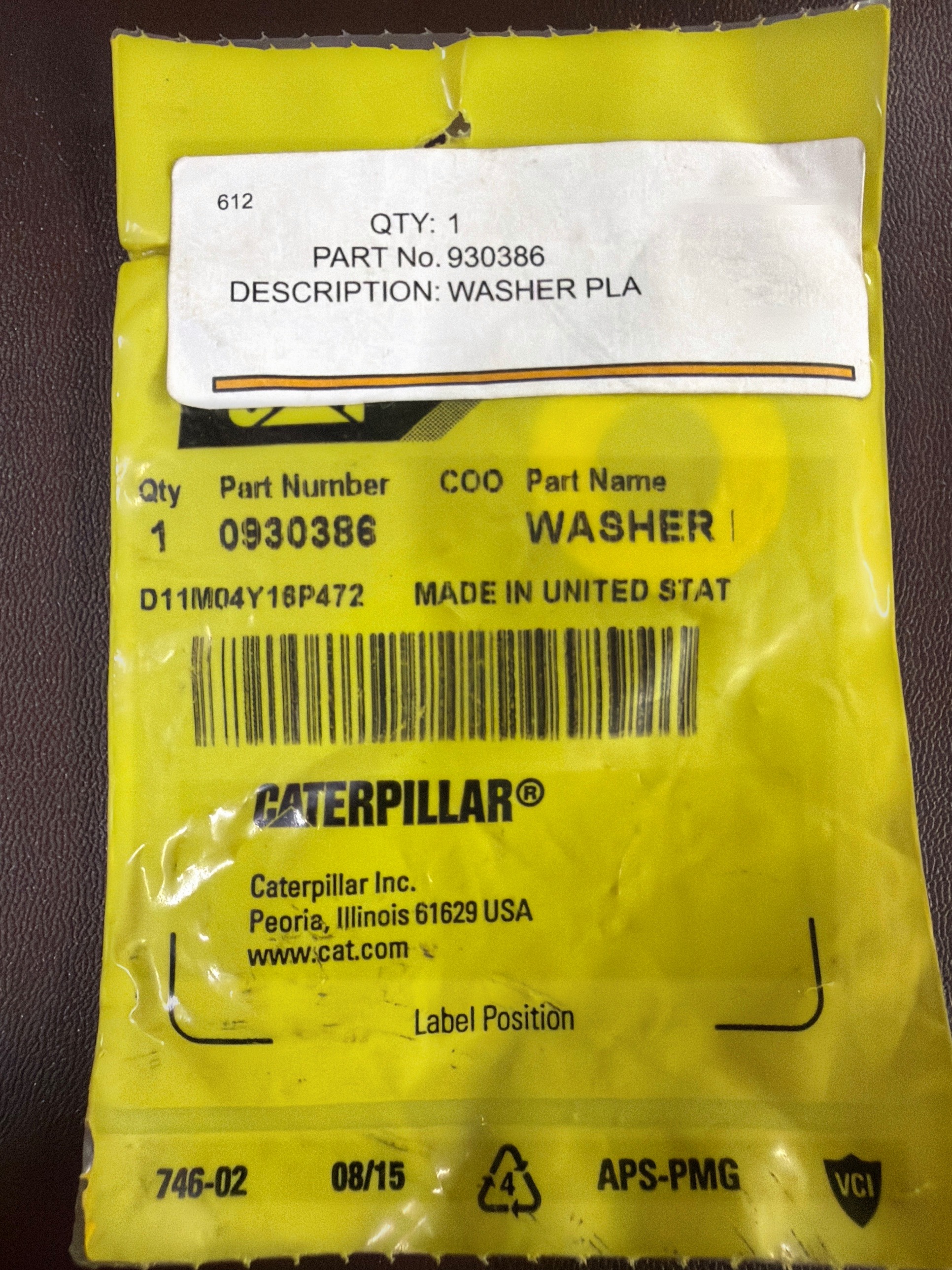 0930386 WASHER