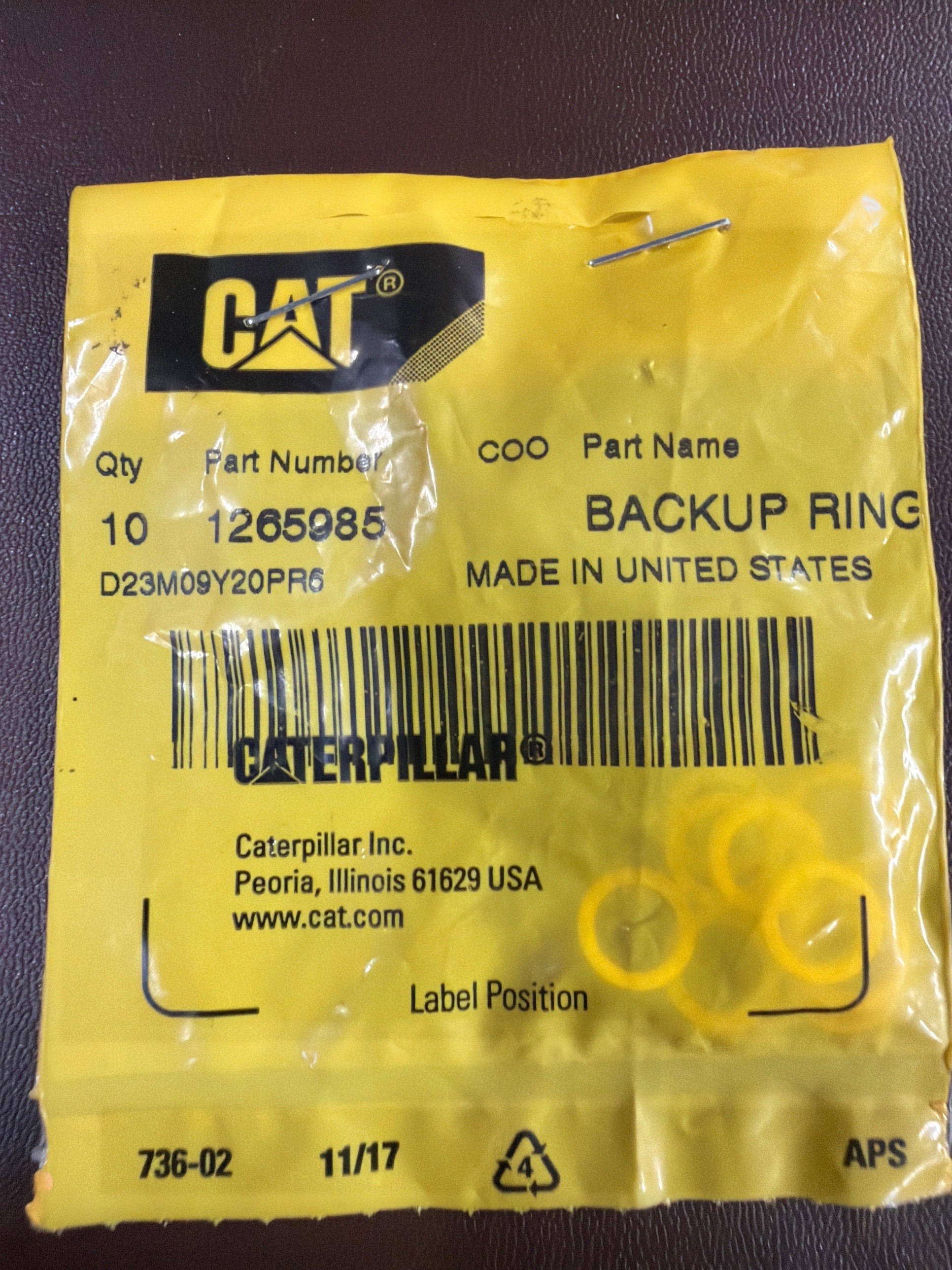 1265985 BACKUP RING