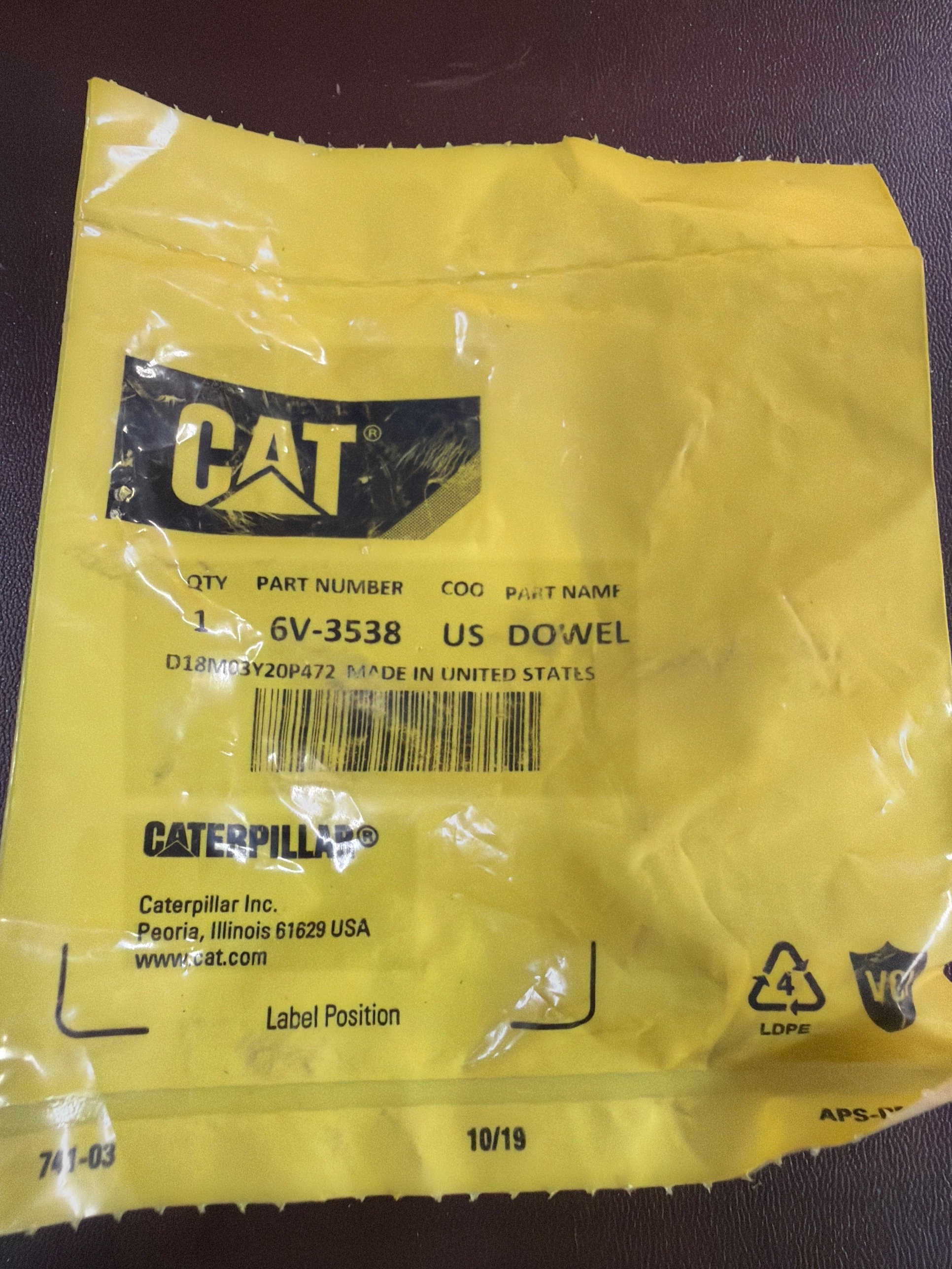 6V-3538 DOWEL